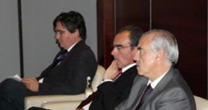 João Cotta, Presidente da Associação Empresarial da Região de Viseu (AIRV), Carlos Marta, Presidente da Comunidade Intermunicipal Dão Lafões e Francisco Banha