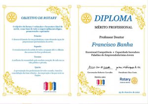 Diploma Mérito Profissional Rotary Club Oeiras